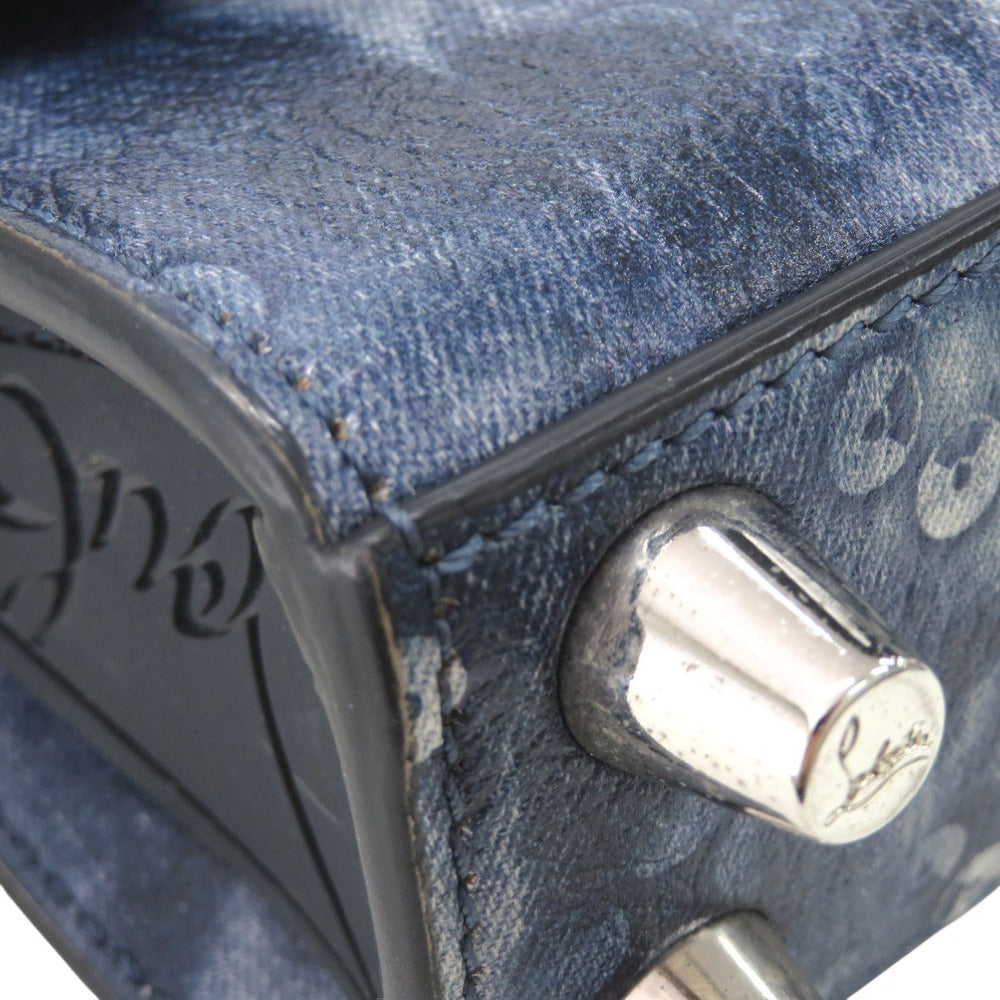 Christian Louboutin Shoulder Bag leather Navy Paloma Nano