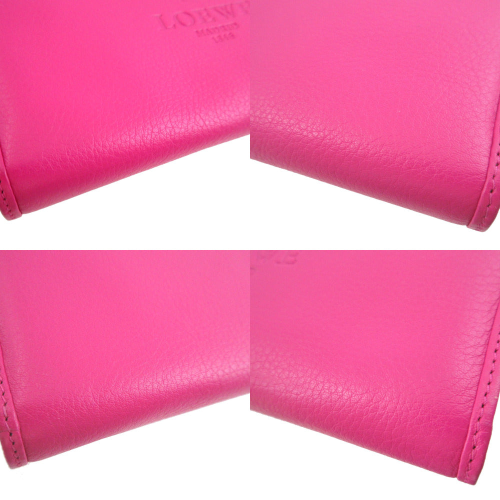 LOEWE Long Wallet Purse leather pink Heritage