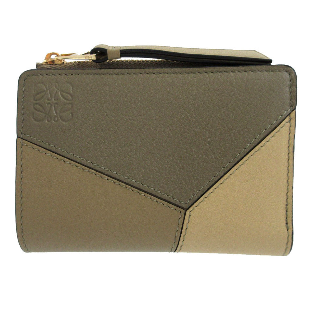 LOEWE Bifold Wallet C510P30X03 leather khaki puzzle
