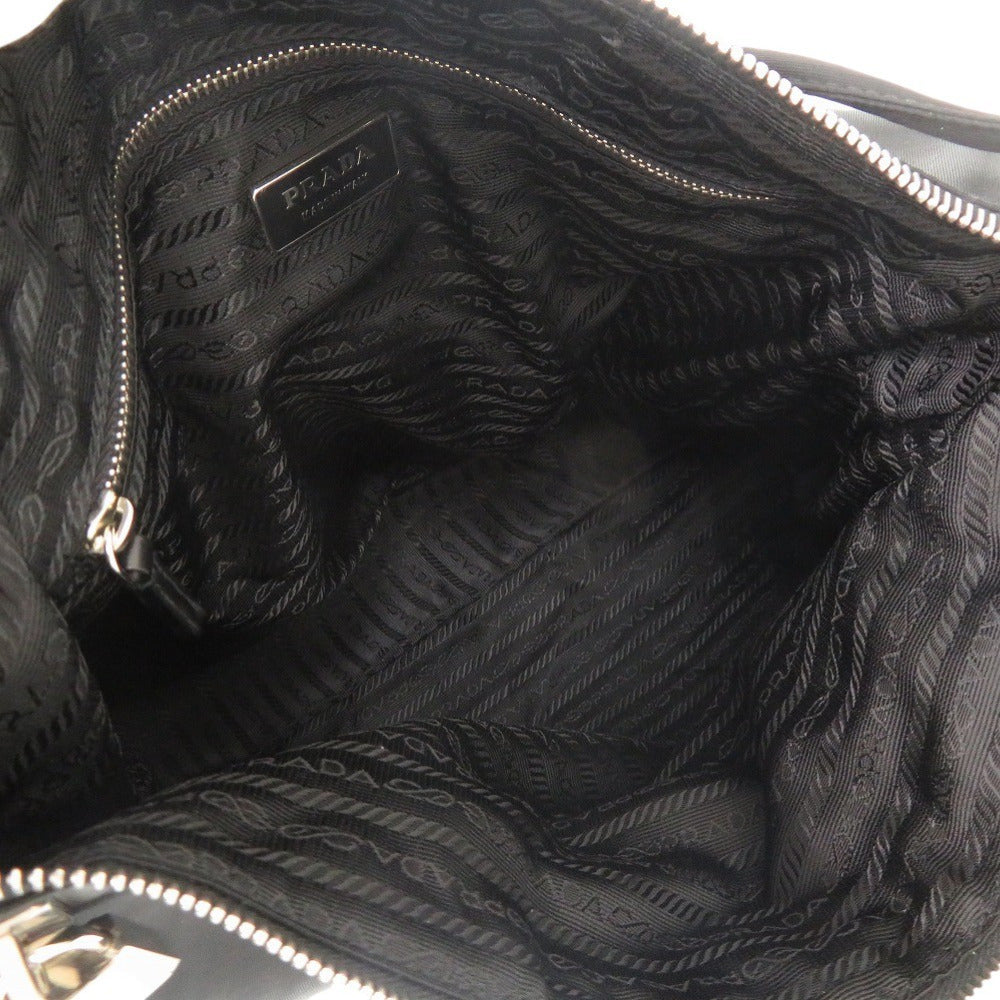 PRADA Tote Bag Nylon black Triangle logo Women Used Authentic