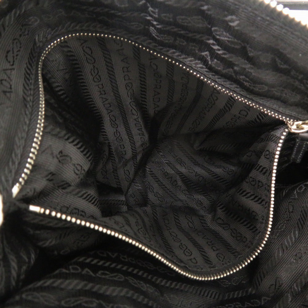 PRADA Tote Bag Nylon black Triangle logo Women Used Authentic