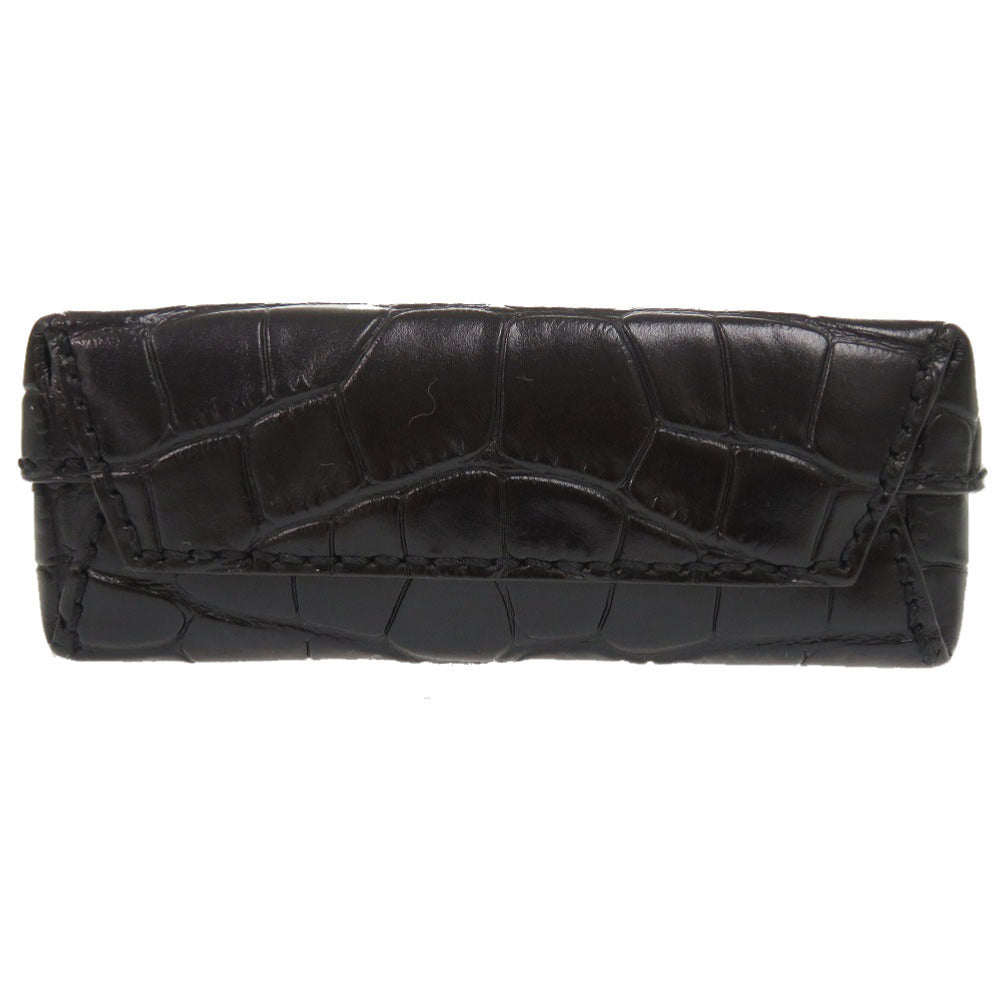 BALENCIAGA Shoulder Bag Embossed leather black 2WAY Shopping Phone Holder Women Used Authentic
