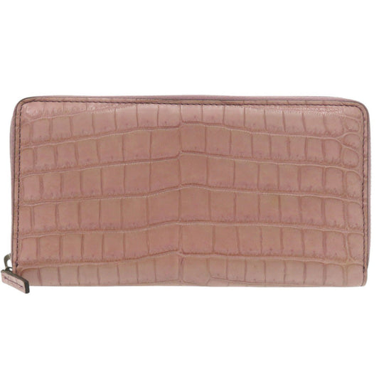GUCCI Long Wallet Purse 374850 Matt Croco purple