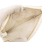 CHANEL Pouch Caviar skin white Matrasse COCO Mark Women Used Authentic