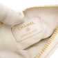 CHANEL Pouch Caviar skin white Matrasse COCO Mark Women Used Authentic
