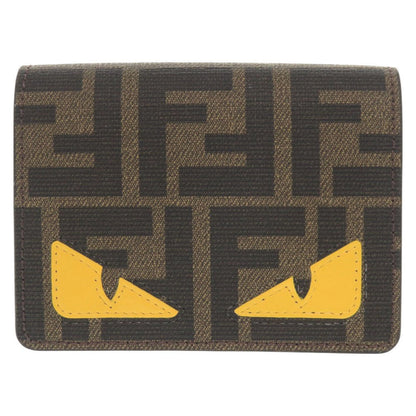 FENDI Tri-fold wallet 8M0480ATXVF1QIT Cotton, Polyurethane Brown New Year Collection FF Fabric