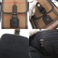 BURBERRY Shoulder Bag Canvas, Leather Brown Mega check mens Used Authentic