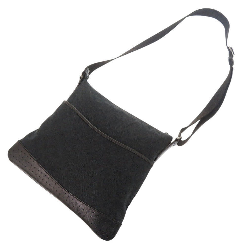 GUCCI Shoulder Bag 145857 GG canvas, leather black Women Used Authentic
