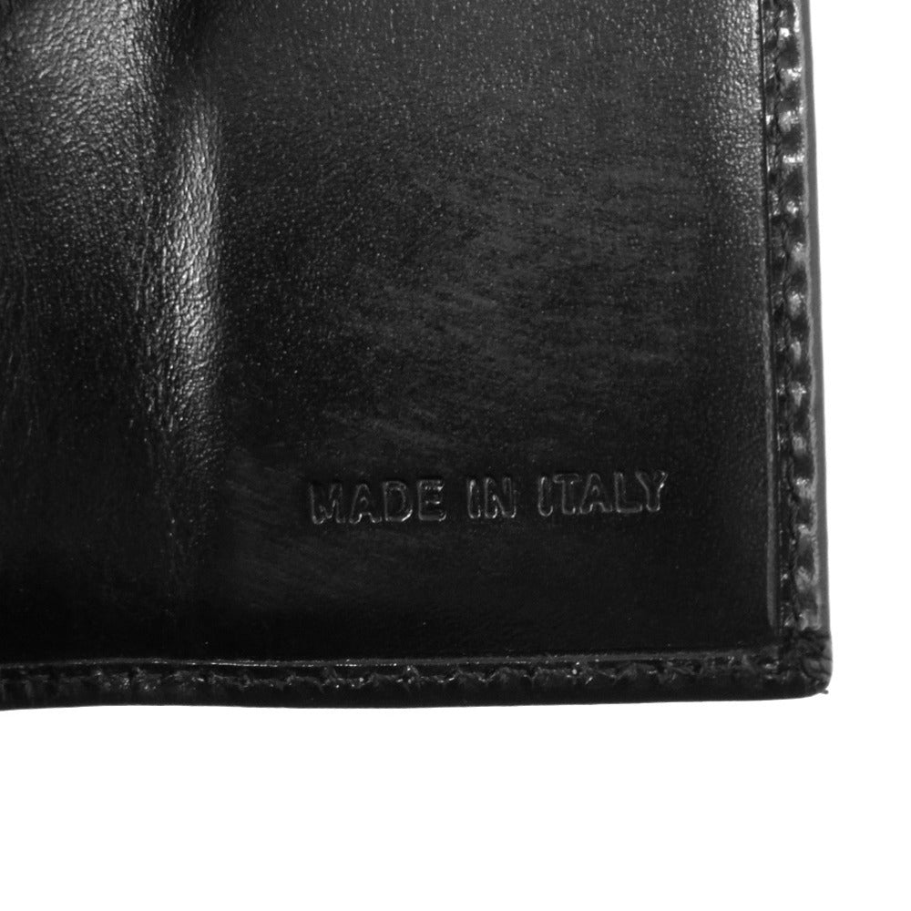 PRADA Tri-fold wallet leather black mens Used Authentic