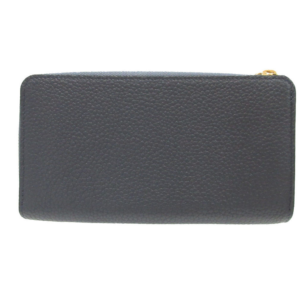 LOUIS VUITTON Long Wallet Purse M68582 leather Blue Marine Portefeuille comet