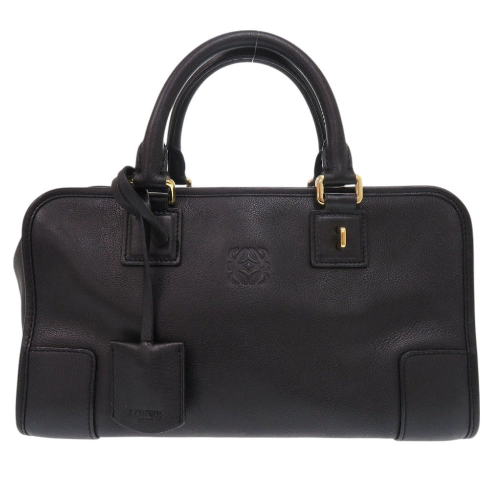 LOEWE Handbag leather black Amazona 28 Women Used Authentic