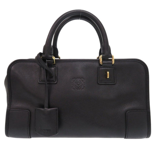LOEWE Handbag leather black Amazona 28 Women Used Authentic