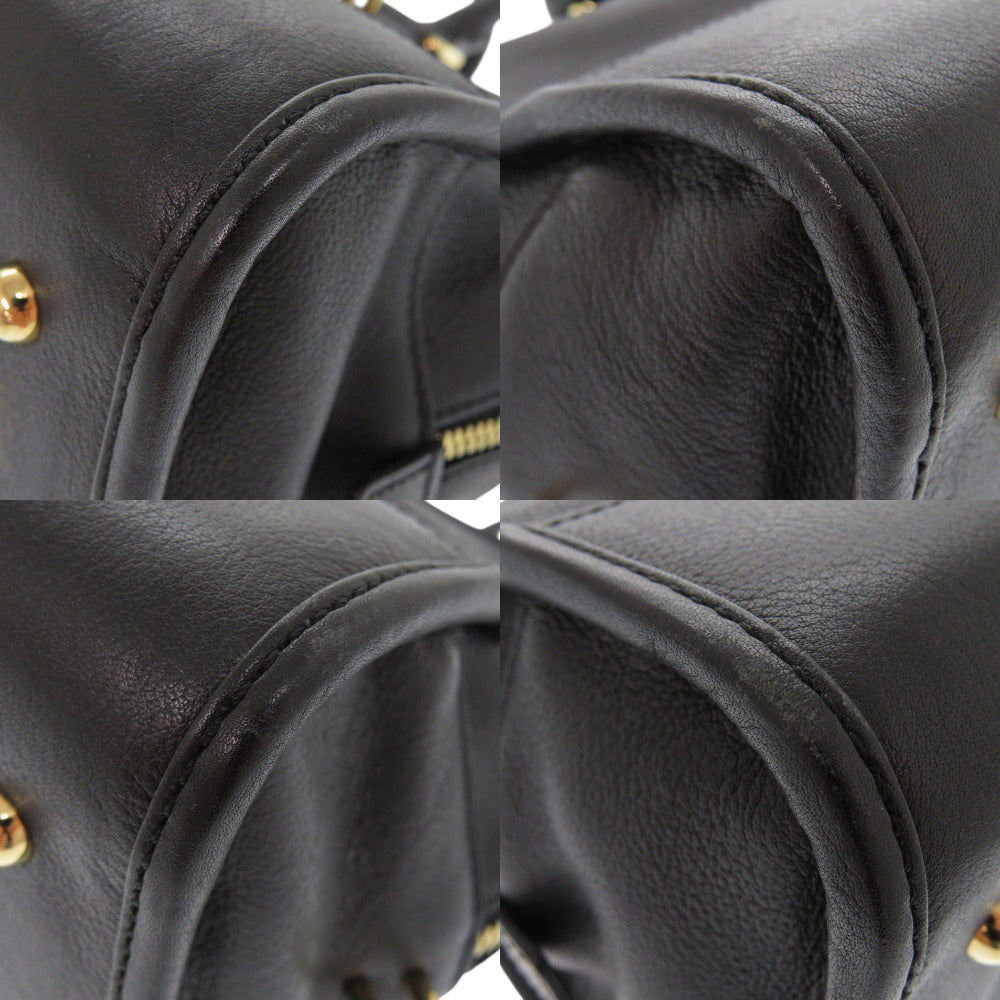 LOEWE Handbag leather black Amazona 28 Women Used Authentic