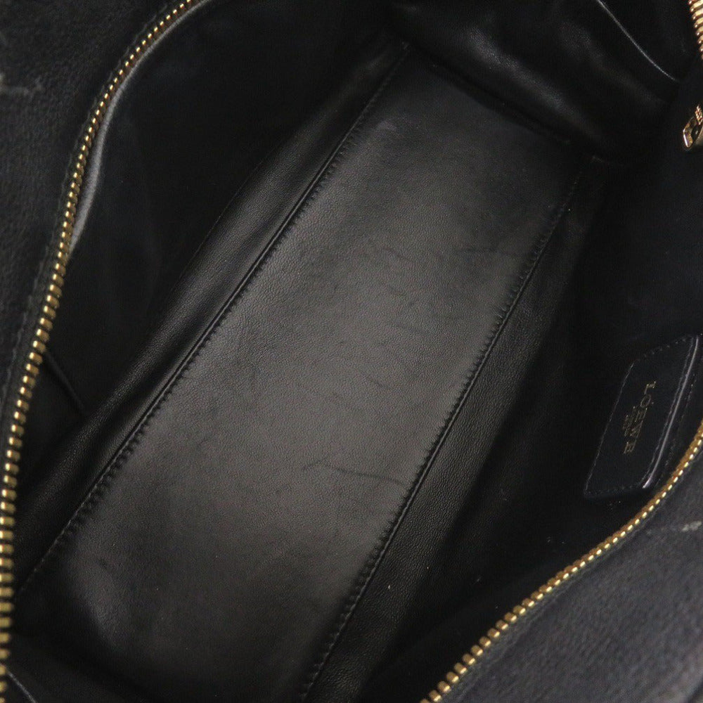 LOEWE Handbag leather black Amazona 28 Women Used Authentic