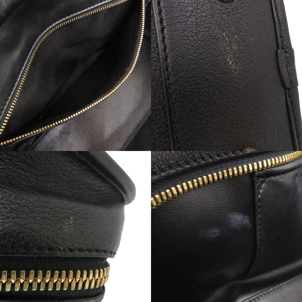 LOEWE Handbag leather black Amazona 28 Women Used Authentic