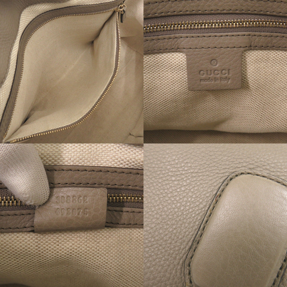 GUCCI Handbag 308362 leather Gurege Soho Interlocking Women Used Authentic