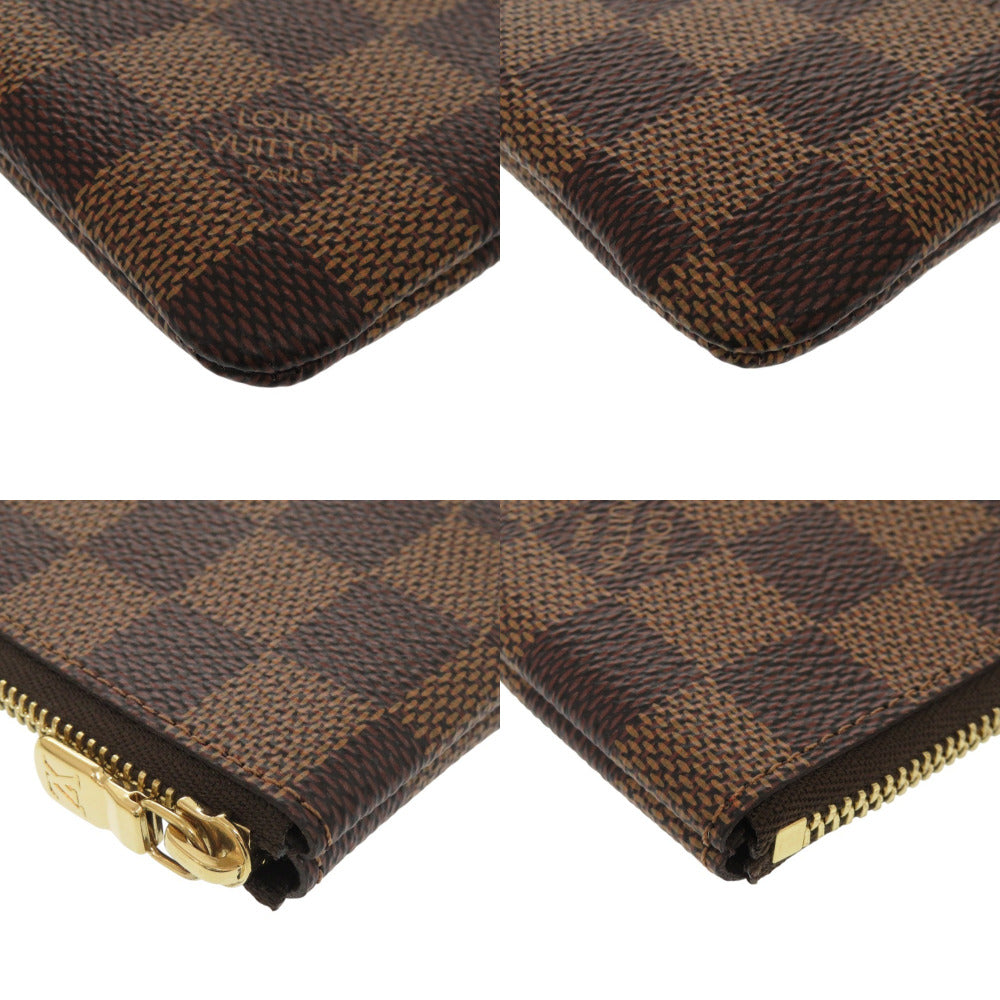 LOUIS VUITTON Coin case N62658 Damier canvas Brown Damier Pochette Cre Women Used Authentic