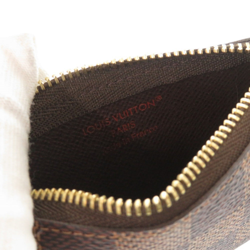 LOUIS VUITTON Coin case N62658 Damier canvas Brown Damier Pochette Cre Women Used Authentic