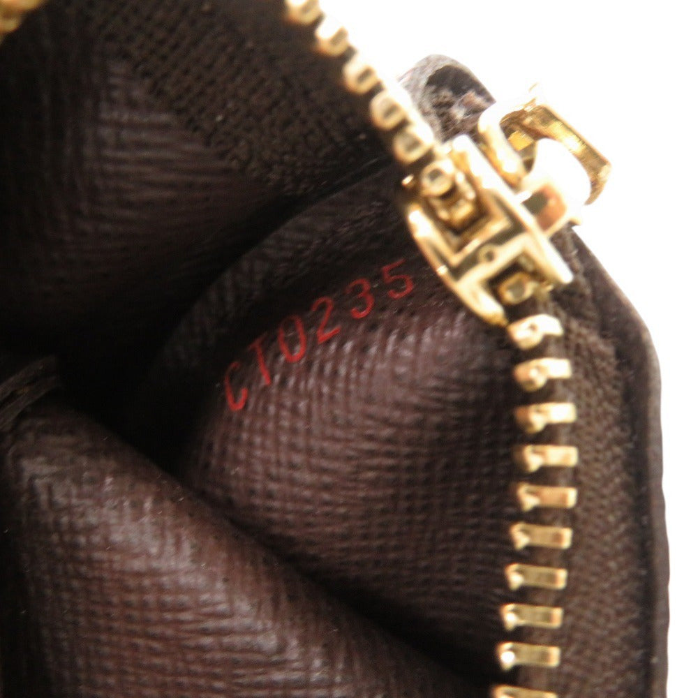 LOUIS VUITTON Coin case N62658 Damier canvas Brown Damier Pochette Cre Women Used Authentic
