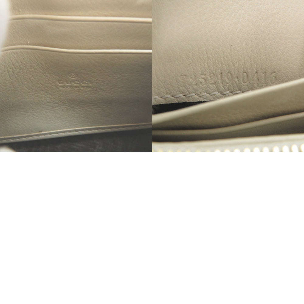 GUCCI Bifold Wallet 725219 leather white Chain wallet Blondy Women Used Authentic