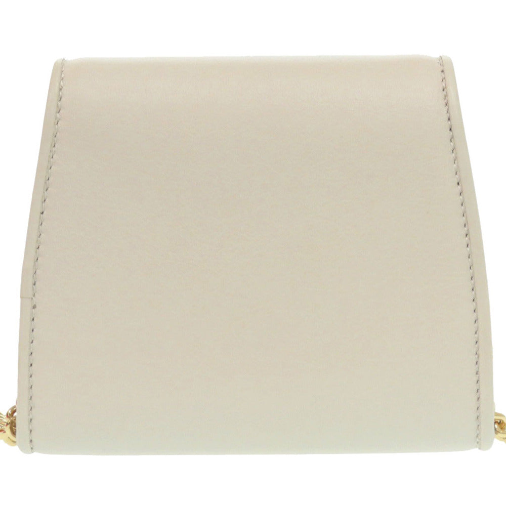 GUCCI Bifold Wallet 725219 leather white Chain wallet Blondy Women Used Authentic