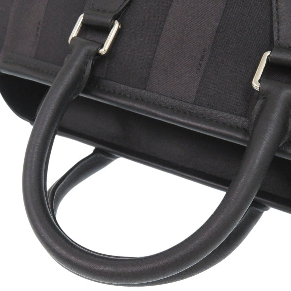 FENDI Handbag Canvas, Leather black