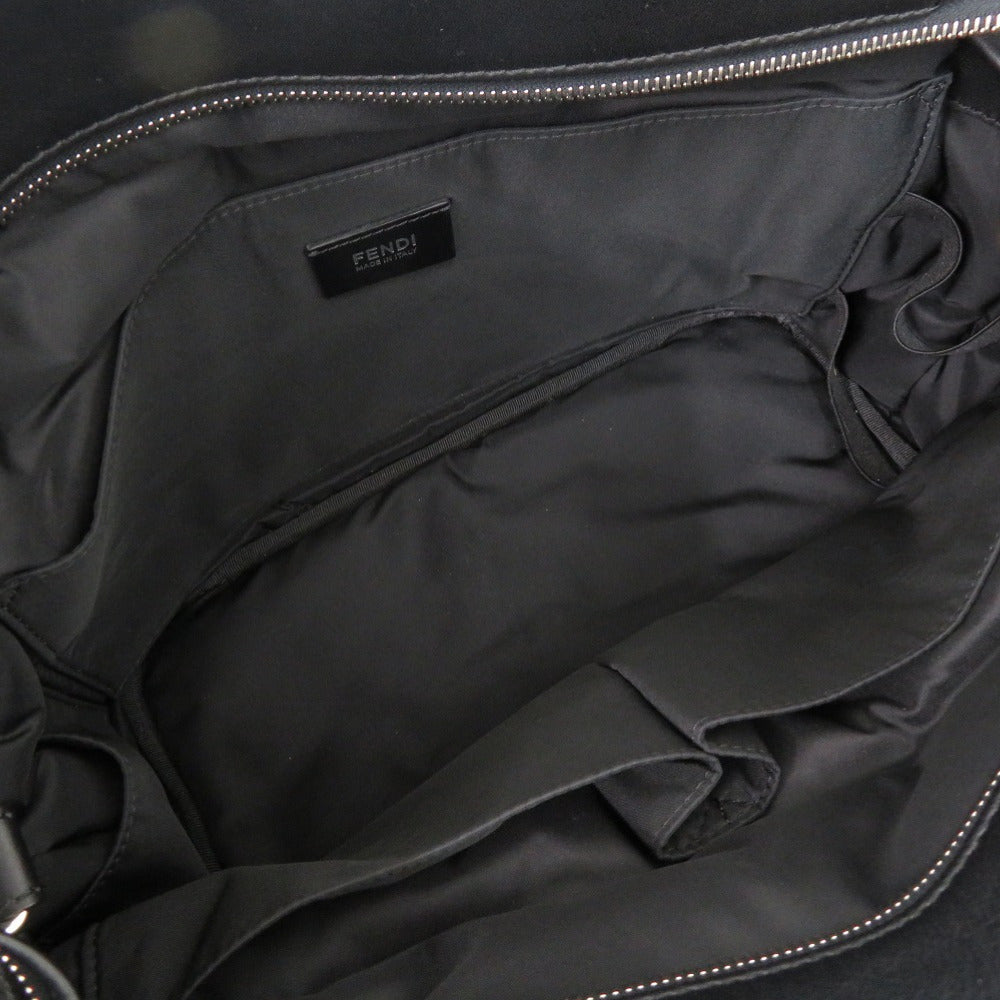 FENDI Handbag Canvas, Leather black