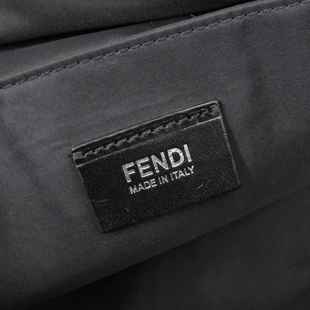 FENDI Handbag Canvas, Leather black