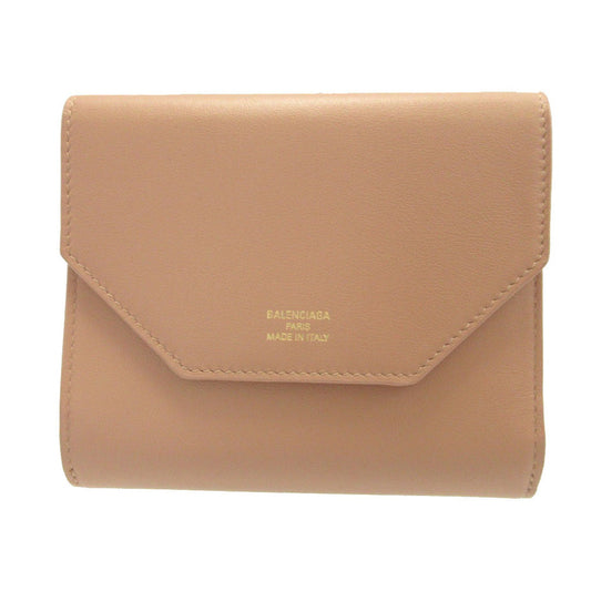 BALENCIAGA Bifold Wallet 753762 leather beige ENVELOPE