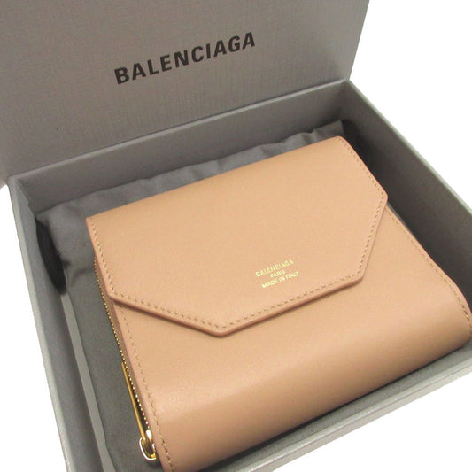 BALENCIAGA Bifold Wallet 753762 leather beige ENVELOPE