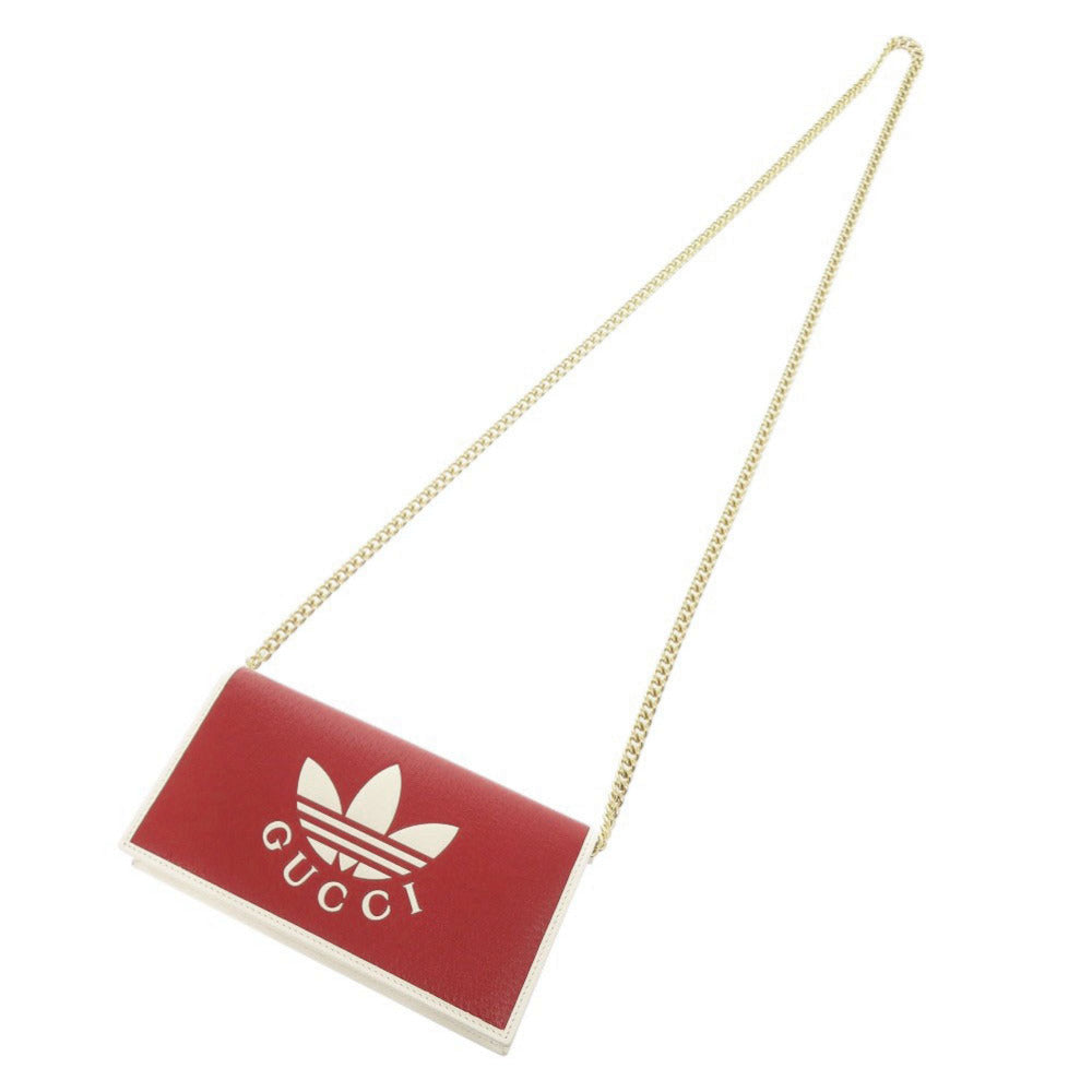 GUCCI Shoulder Bag 621892 leather Red x Adidas