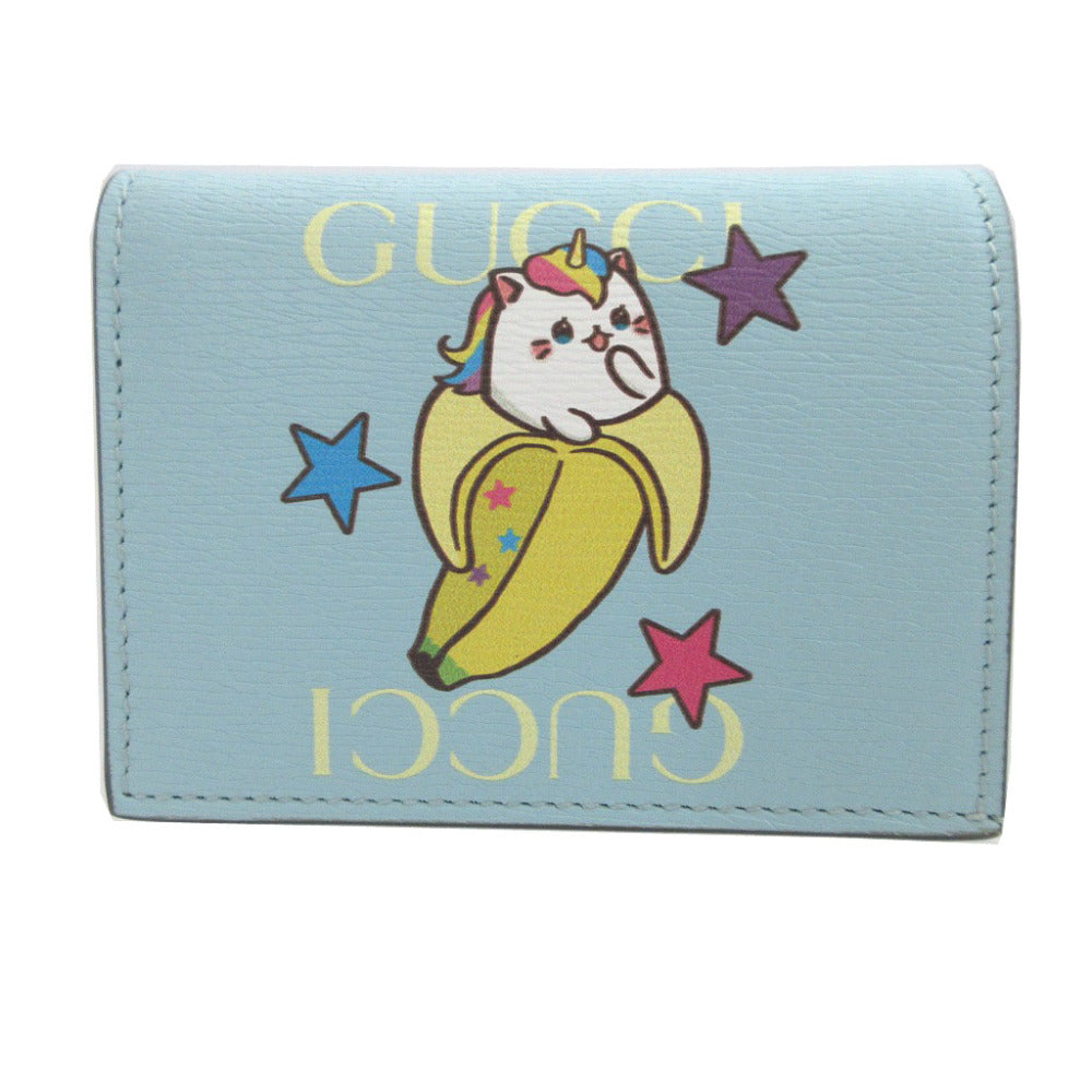GUCCI Bifold Wallet 701009 leather blue Bananya