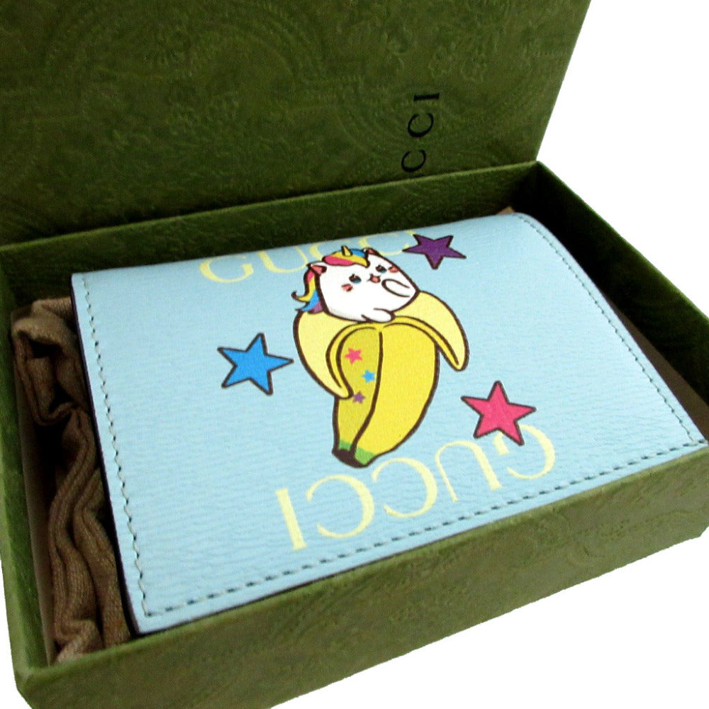 GUCCI Bifold Wallet 701009 leather blue Bananya