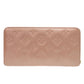 LOUIS VUITTON Long Wallet Purse M81708 lambskin Rose gold Monogram emboss Women Used Authentic