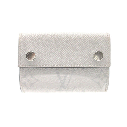 LOUIS VUITTON Tri-fold wallet M67621 Taiga white Taigalama Discovery Compact Wallet IC Chip