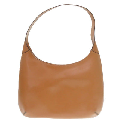 CELINE Shoulder Bag Leather, Embossed Leather Camel