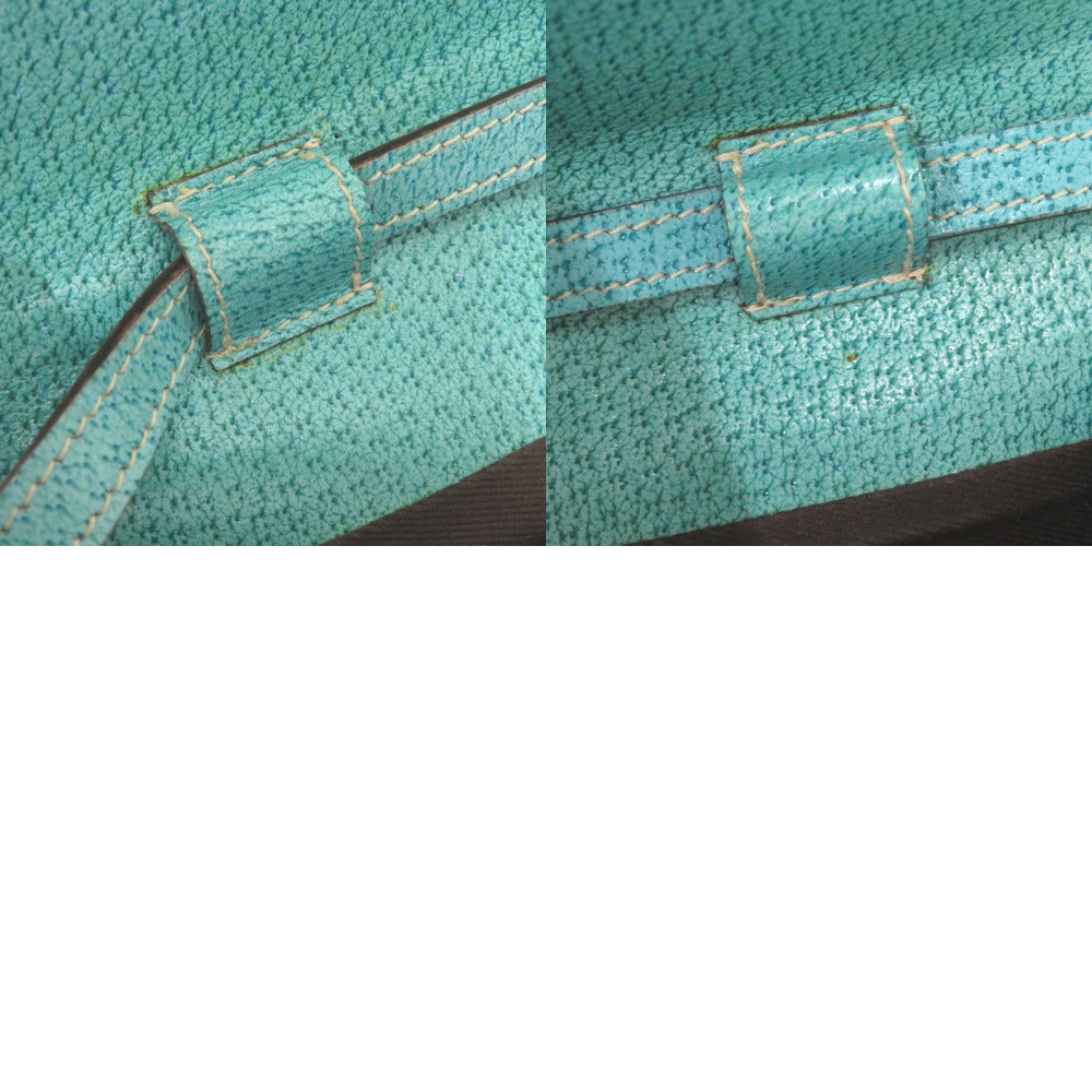 GUCCI Shoulder Bag 117594 GG canvas Blue type Bamboo Women Used Authentic