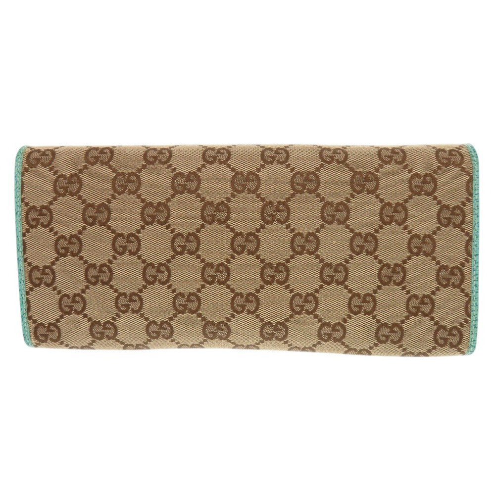GUCCI Shoulder Bag 117594 GG canvas Blue type Bamboo Women Used Authentic