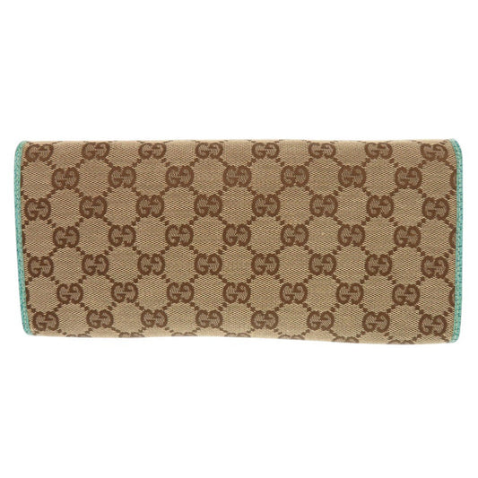 GUCCI Shoulder Bag 117594 GG canvas Blue type Bamboo Women Used Authentic