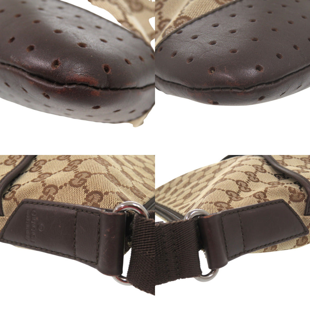 GUCCI Shoulder Bag 145857 GG canvas Brown Sacoche GG pattern all-over pattern Crossbody Women Used Authentic