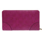 GUCCI Long Wallet Purse 323397 leather purple Zip Around Guccisima Women Used Authentic