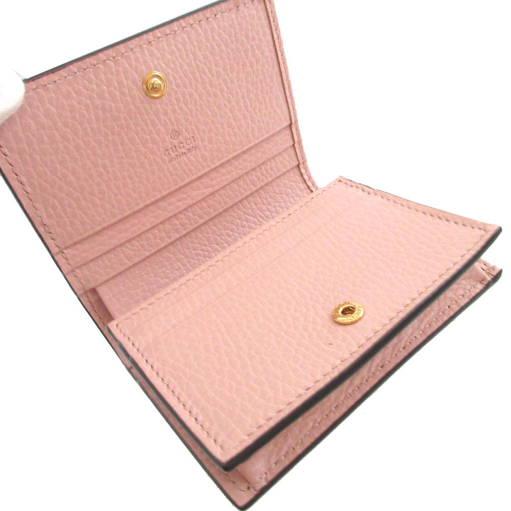 GUCCI Bifold Wallet 658610 Leather, GG Supreme pink GG Marmont