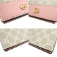 GUCCI Bifold Wallet 658610 Leather, GG Supreme pink GG Marmont