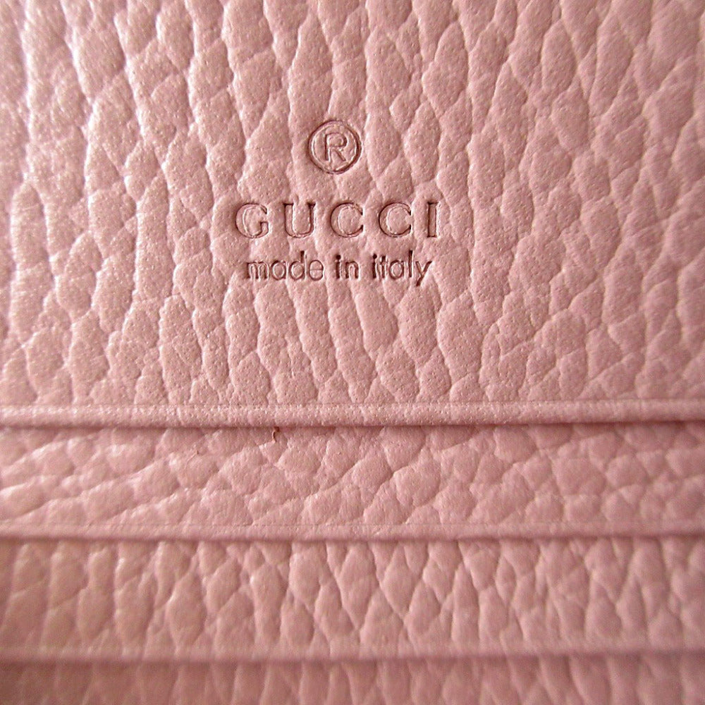 GUCCI Bifold Wallet 658610 Leather, GG Supreme pink GG Marmont