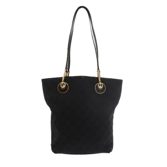 GUCCI Tote Bag 120840 GG canvas, leather black GG canvas