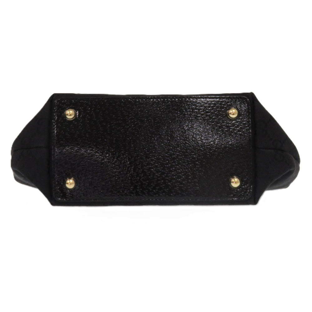 GUCCI Tote Bag 120840 GG canvas, leather black GG canvas