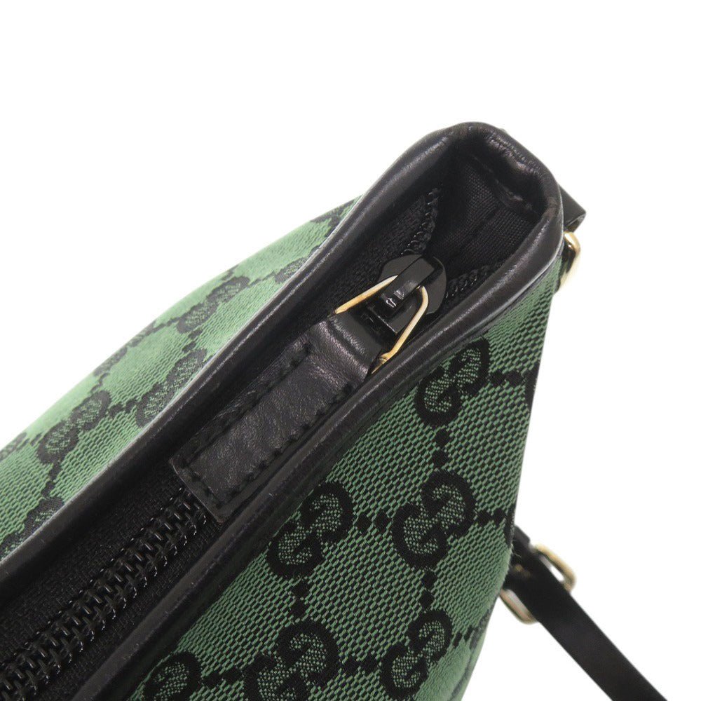 GUCCI Shoulder Bag 272400 GG canvas, leather green Abbey
