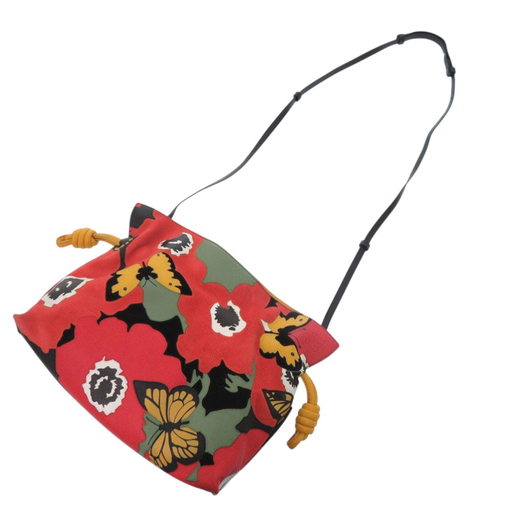LOEWE Shoulder Bag leather Red Flamenco Joe Brainard collaboration
