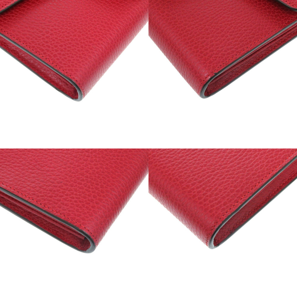 GUCCI Long Wallet Purse 746056 leather Red Dionysus