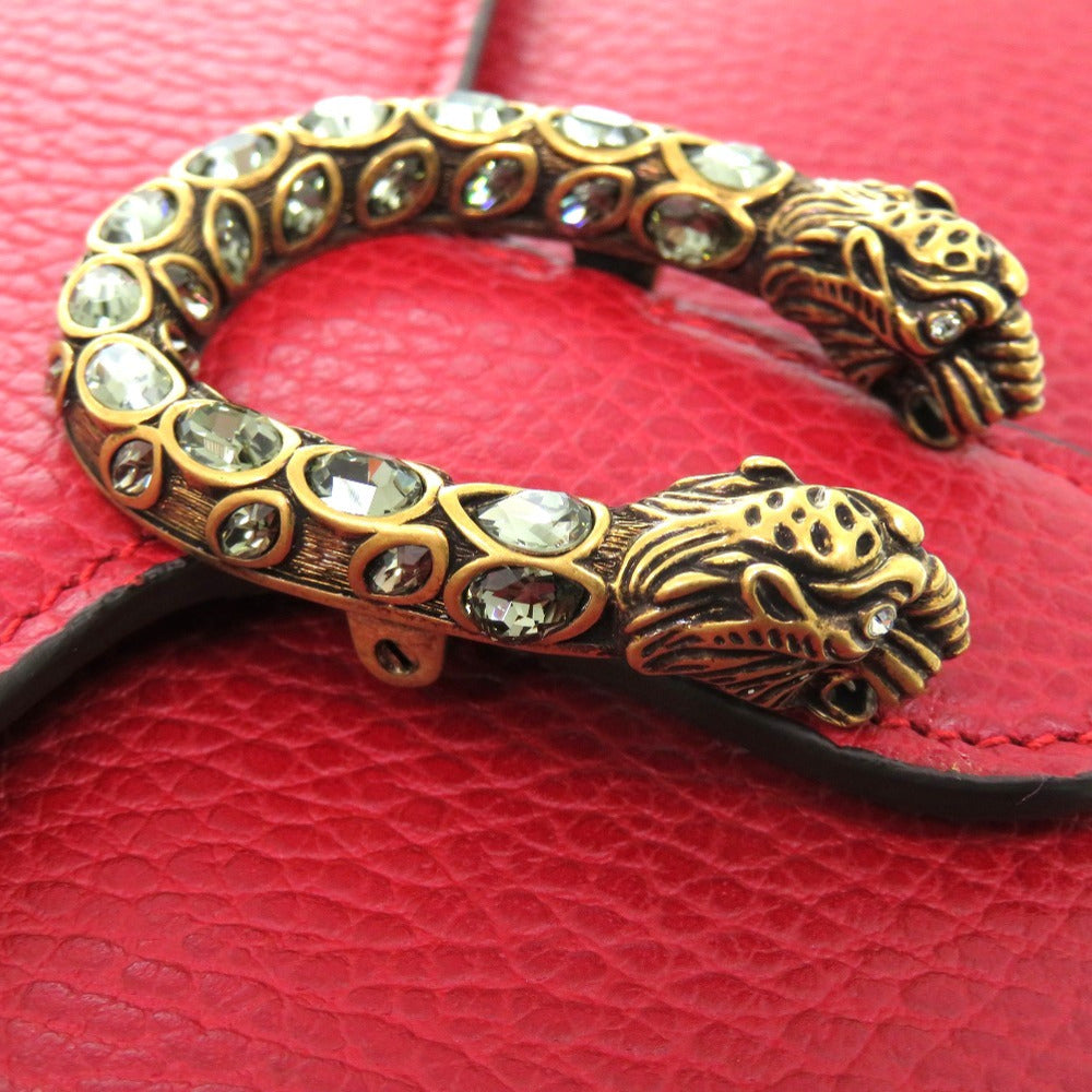 GUCCI Long Wallet Purse 746056 leather Red Dionysus